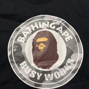 Bathing ape black t shirt size M